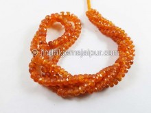 Mandarin Garnet Faceted Roundelle Beads